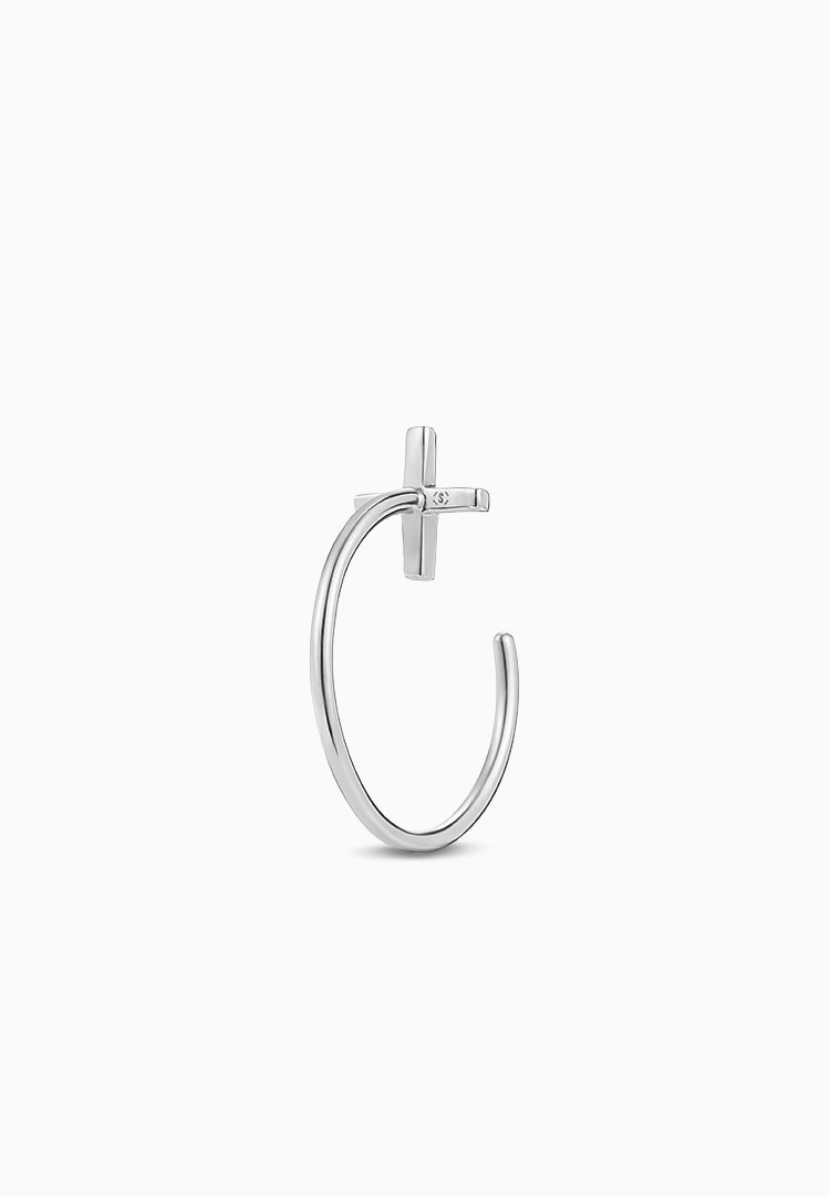 cross | クロス | Pierced earrings | Sterling Silver | Small
